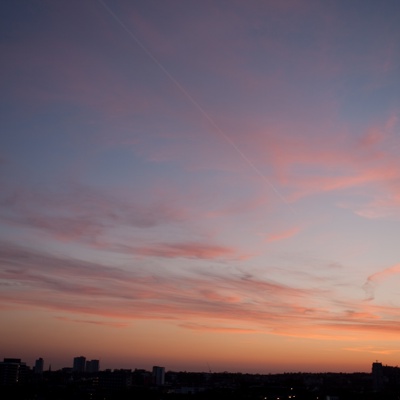 傍晚的日落天空景观风景 