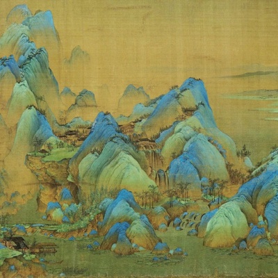  新中式千里江山图中式挂画 