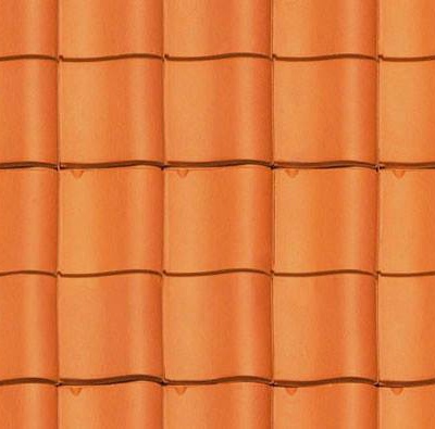  无缝中式建筑屋顶红色陶土沥青瓦片 