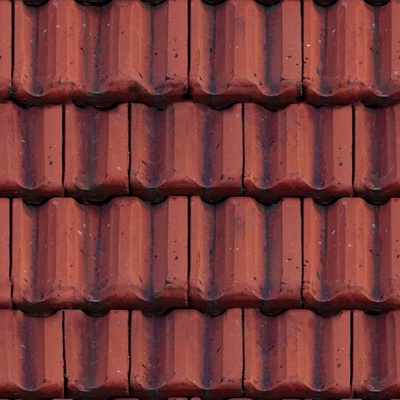  红色 屋顶 屋面 瓦片 