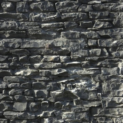  现代新中式其它墙面 灰色做旧石头墙面 外墙 