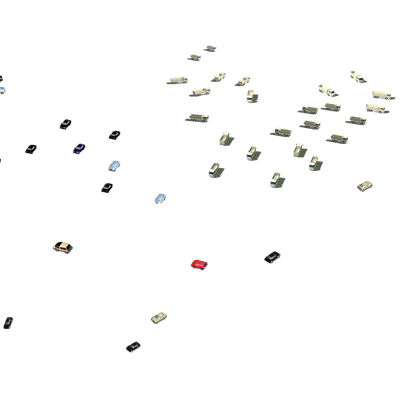  免抠鸟瞰车各种车透视车小轿车汽车 