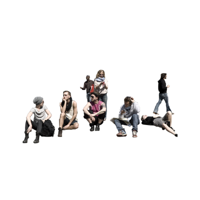  png免抠坐姿人物 休闲坐卧草坪的人 户外游玩人物 草坪上休 