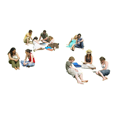  png免抠坐姿人物 休闲坐卧草坪的人 户外游玩人物 草坪上休 