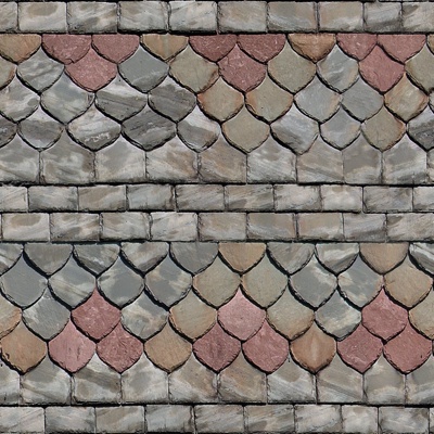  无缝别墅建筑屋顶中式仿古石板瓦片 