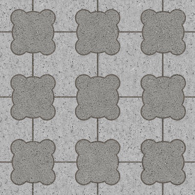  无缝水泥拼花地砖人行道路地面广场铺贴 