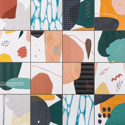  彩色艺术拼花砖 