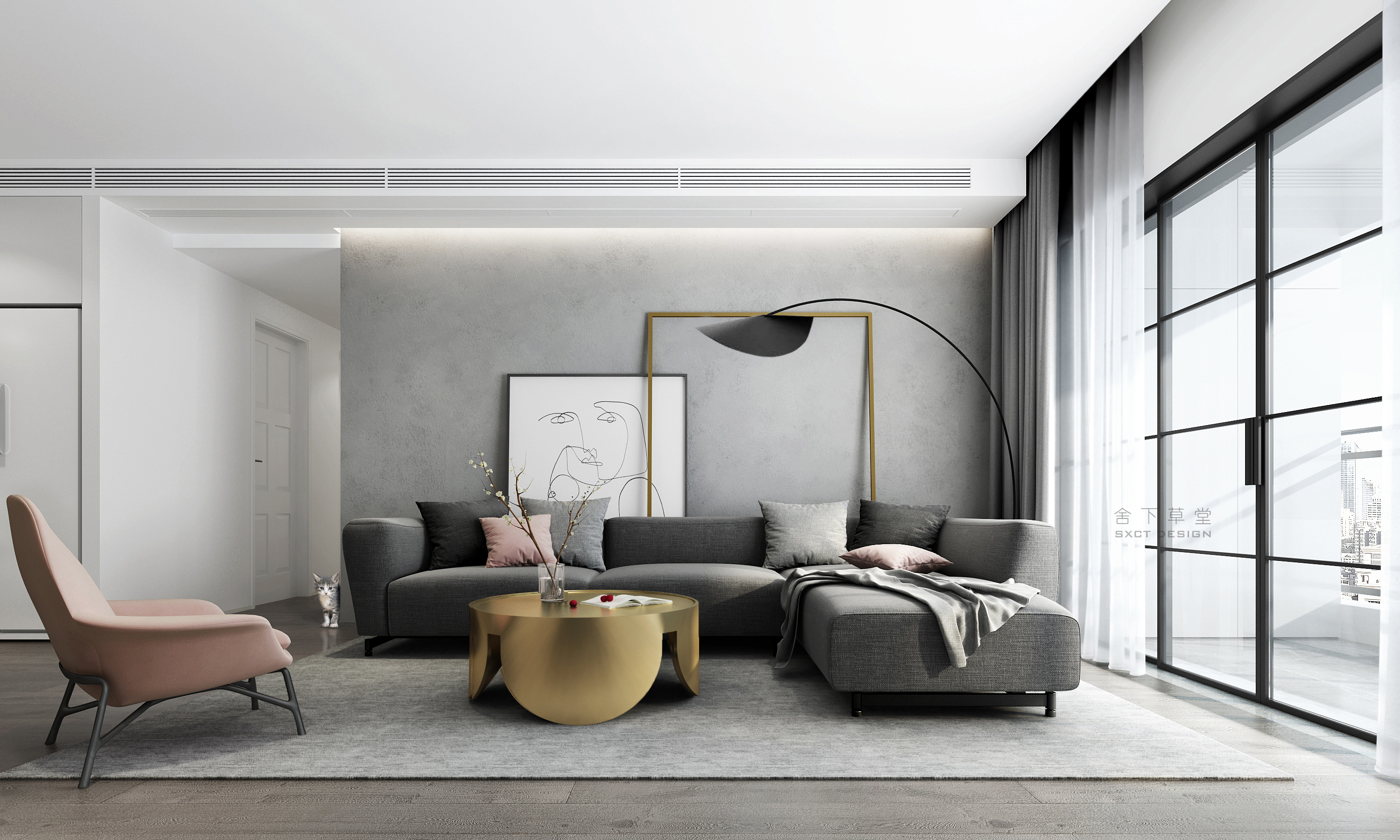 143㎡深圳"这个灰色不太冷"--宁洁设计