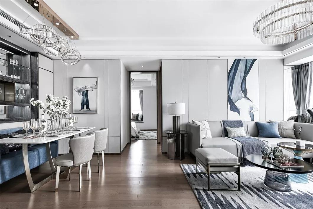 欧模社区 案例资料 案例 家居别墅 样板房 85㎡现代轻奢上海旭辉m