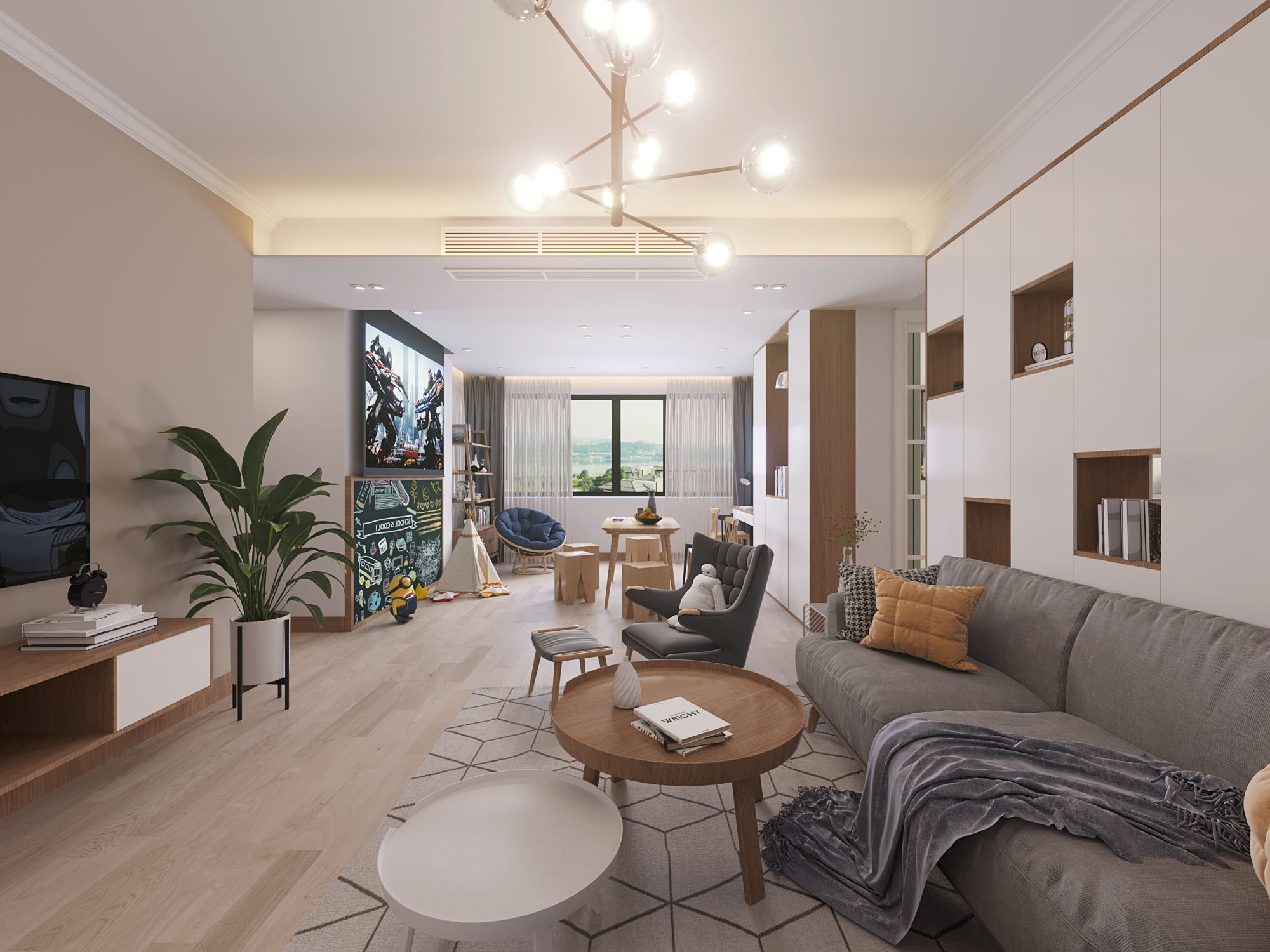 现代北欧风格—客餐厅