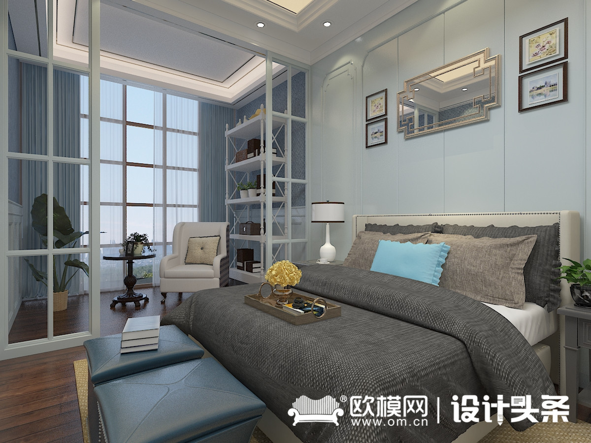 三楼南面卧室最终效果图