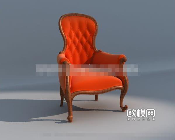 A46欧式单人沙发3D模型下载-免费3dmax模型库-欧模网