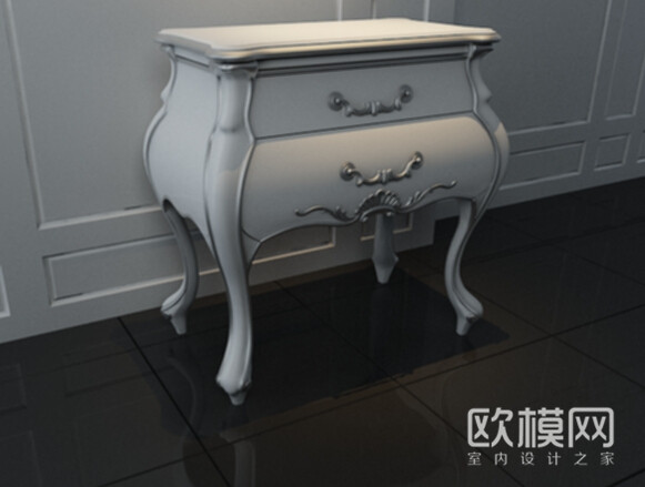 欧式床头柜3D模型