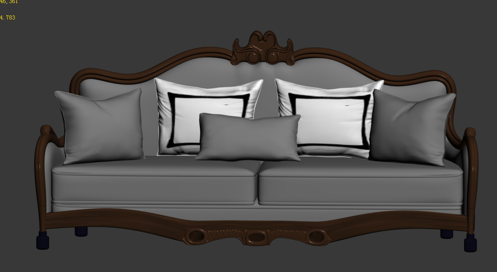欧式双人沙发3d模型免费下载-免费3dmax模型库-欧模网