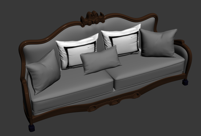 欧式双人沙发3d模型免费下载-免费3dmax模型库-欧模网