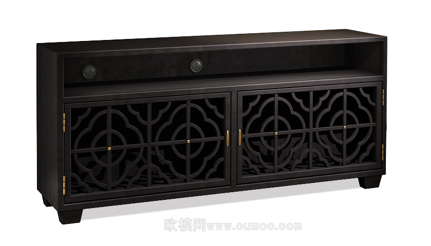 新中式边柜3D模型