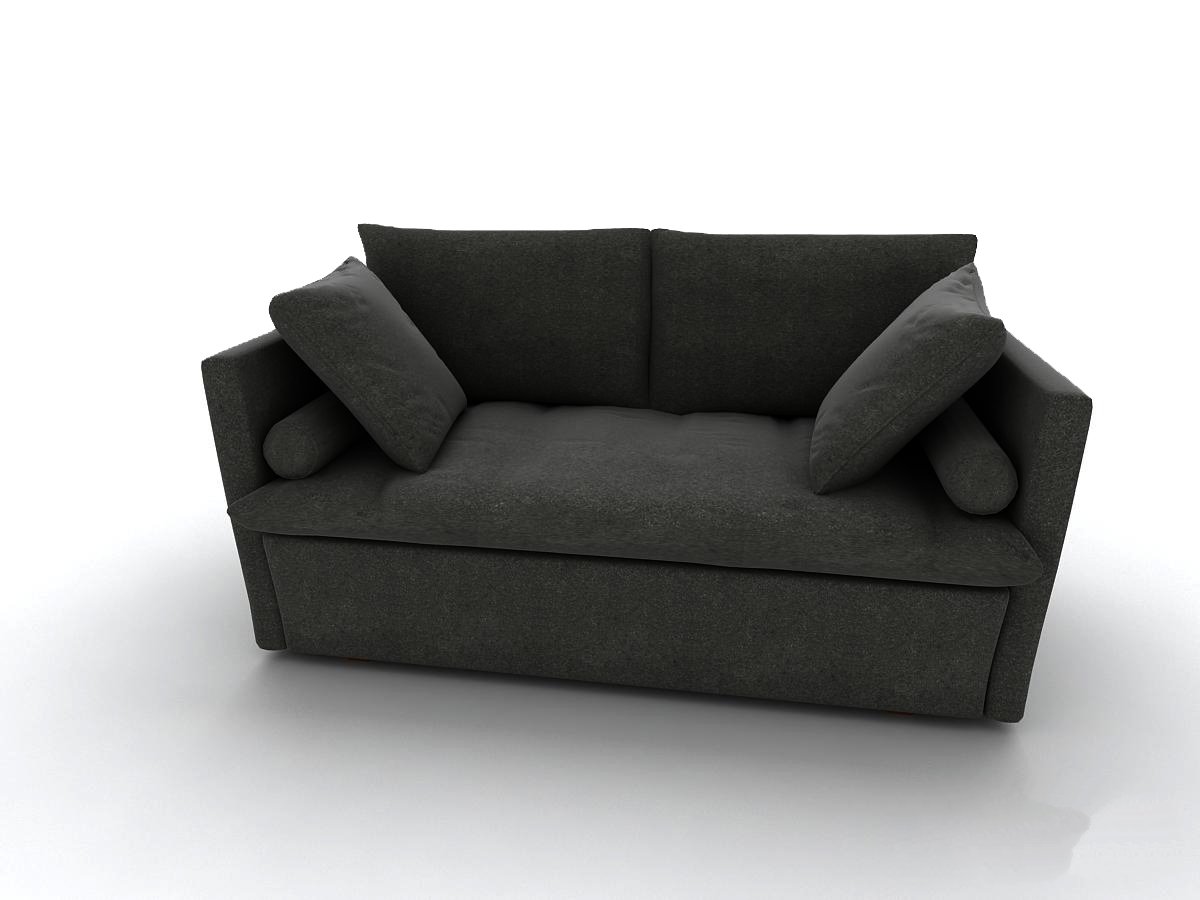 现代灰色布艺双人沙发3d模型免费下载-免费3dmax模型库-欧模网