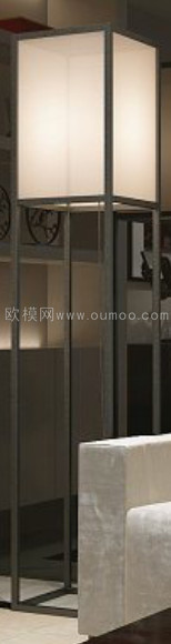 中式实木条落地灯3D模型免费下载下载