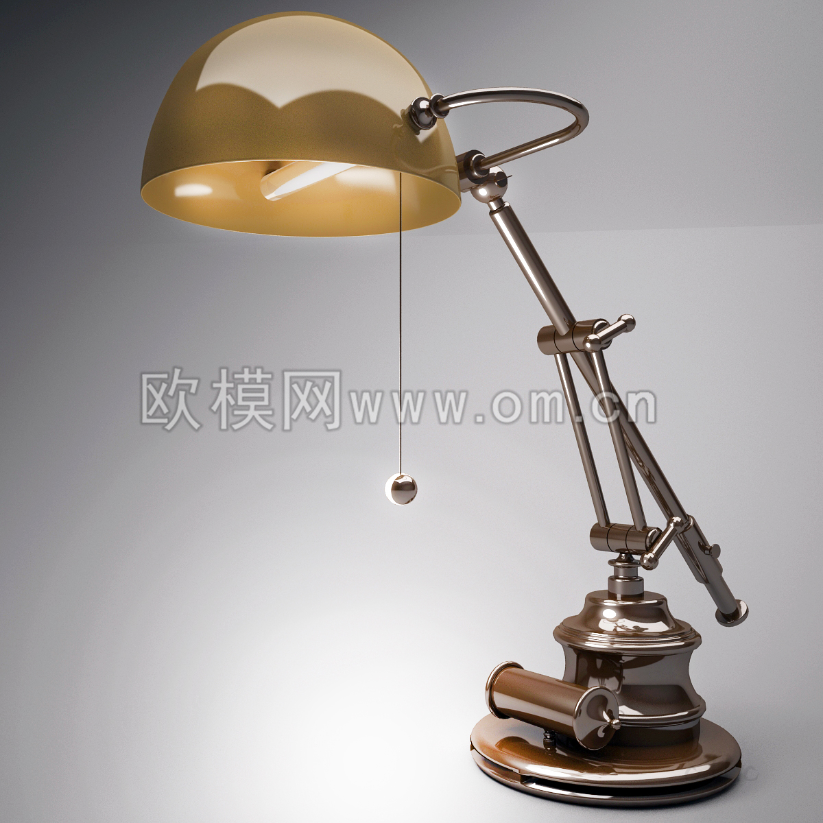 欧式金属台灯3D模型免费下载-免费3dmax模型库-欧模网