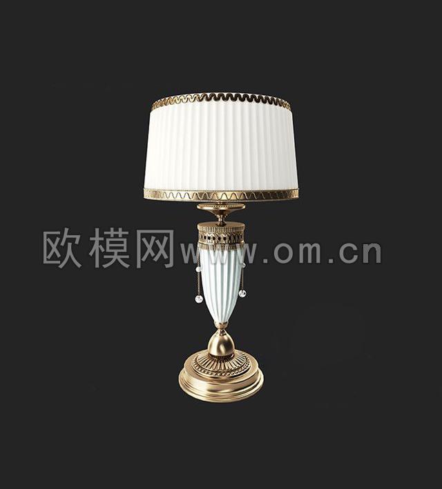 欧式金属台灯3D模型