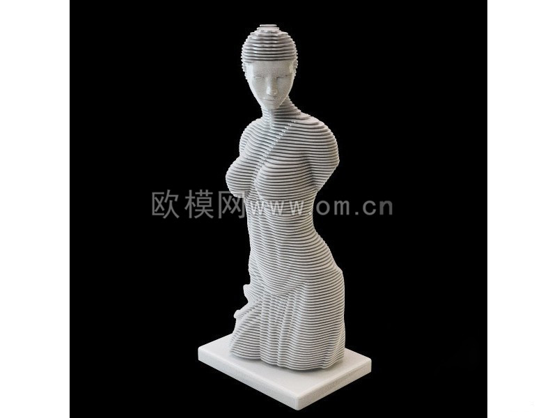 现代人物雕塑3D模型