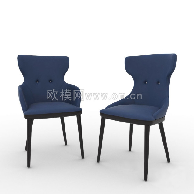 现代布艺单椅3D模型