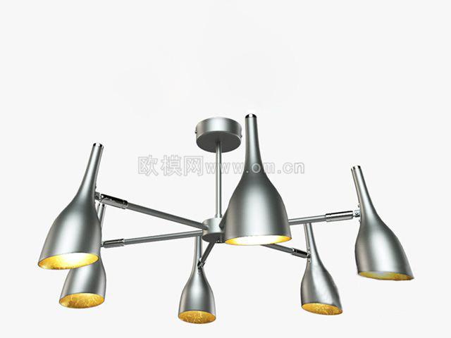 现代金属吊灯3d模型