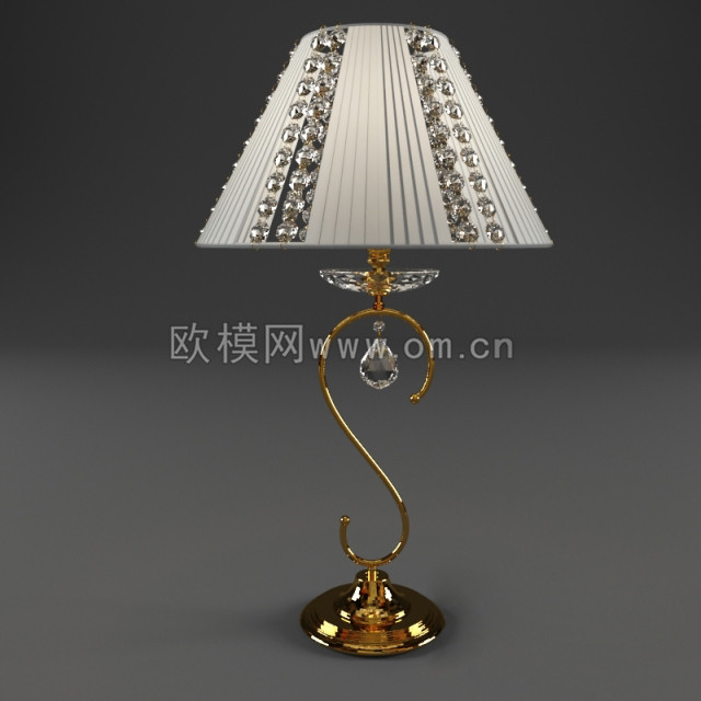 欧式金属台灯3D模型