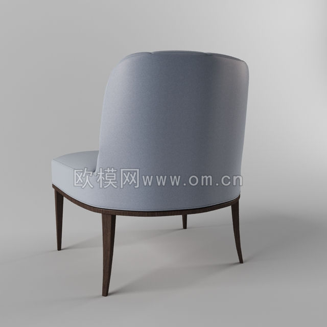 现代布艺单椅3D模型