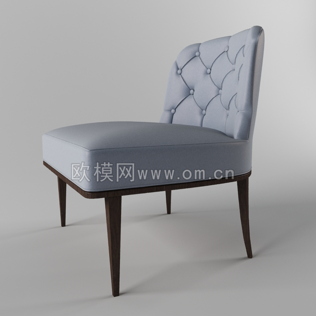 现代布艺单椅3D模型