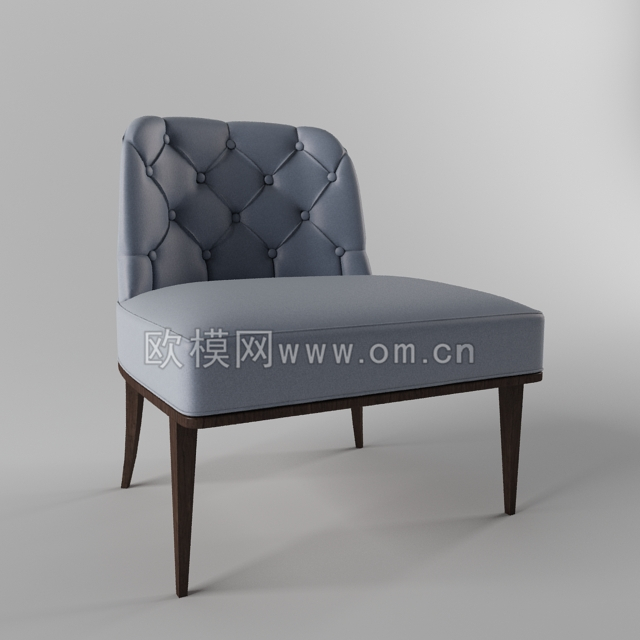 现代布艺单椅3D模型