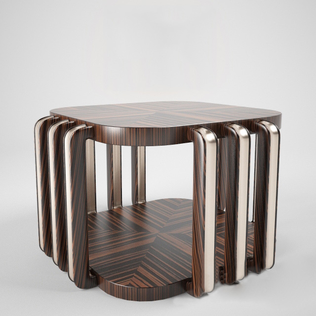 现代实木方几3d模型免费下载