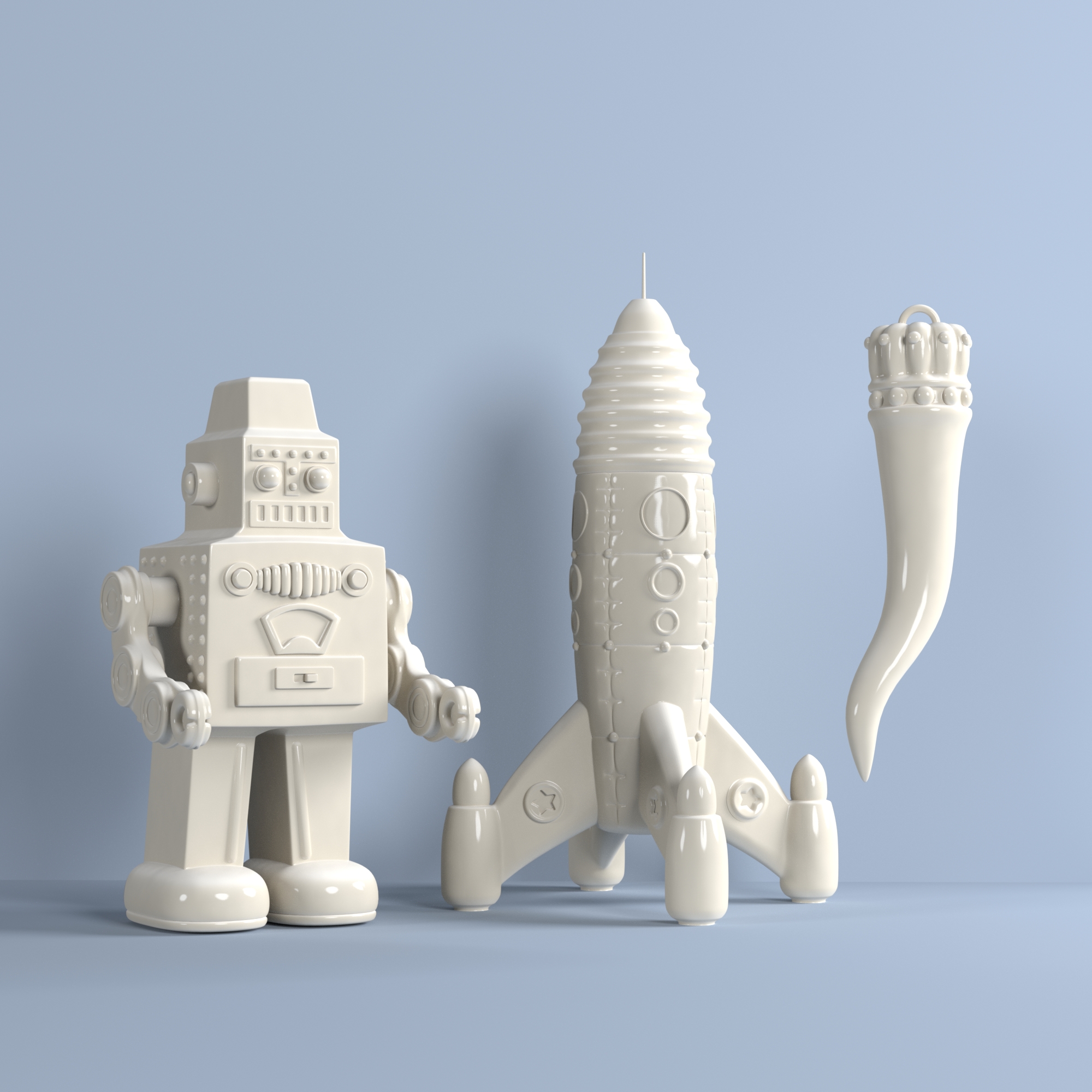 现代机器人火箭玩具3d模型免费下载-免费3dmax模型库-欧模网