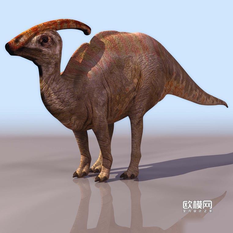 D39副龙栉龙 鸡冠龙 副栉龙 似棘龙3D模型下载-免费3dmax模型库-欧模网