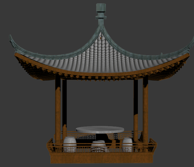 中式亭子  （版本 3Dmax模型下载）2015.1.6