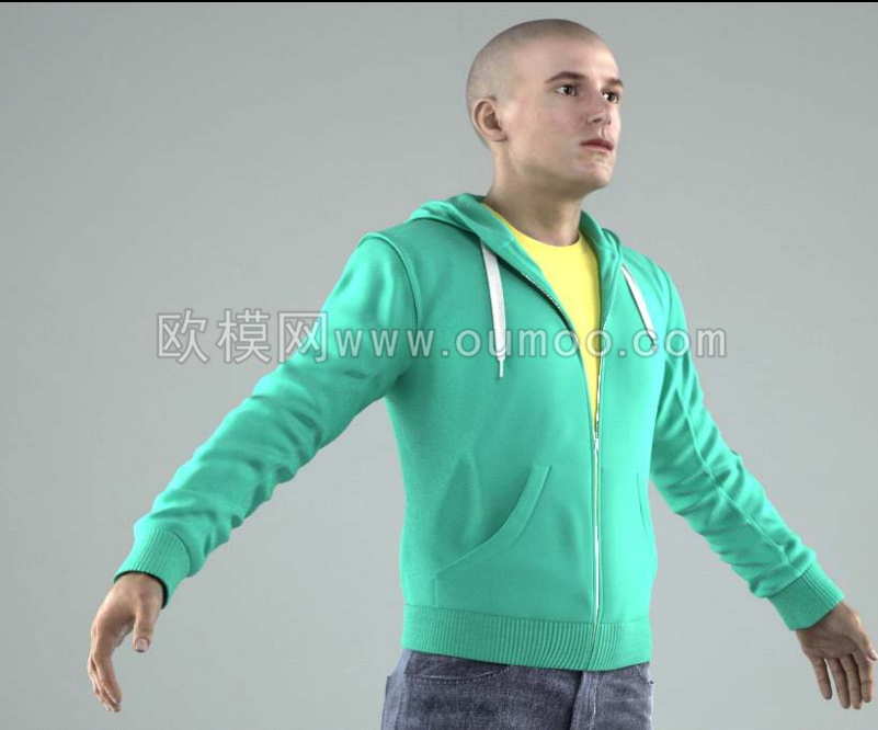 《越狱》男主温特沃斯·米勒登3dmax模型下载