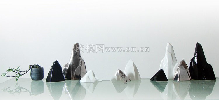 [装饰饰品] 假山模型，禅意假山摆件