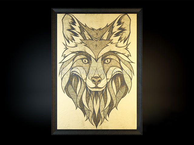 现代动物图腾装饰挂画3d模型