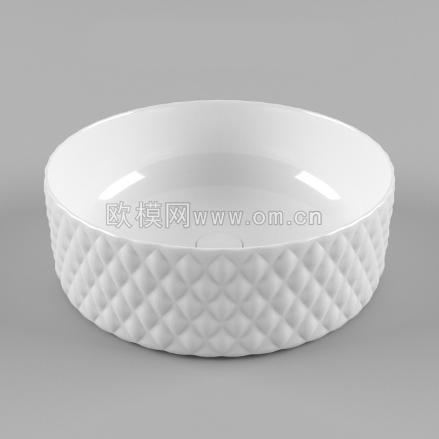 现代陶瓷洗手台3d模型
