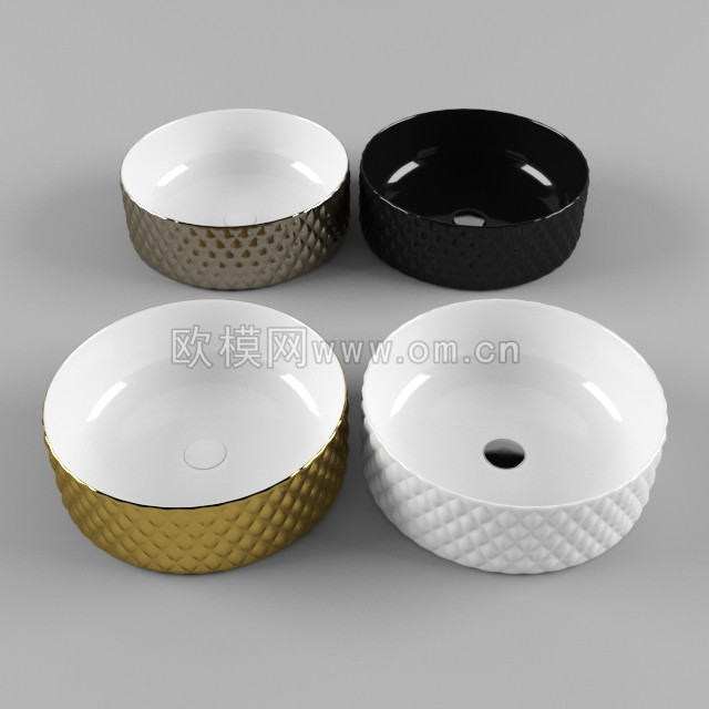现代陶瓷洗手台3d模型