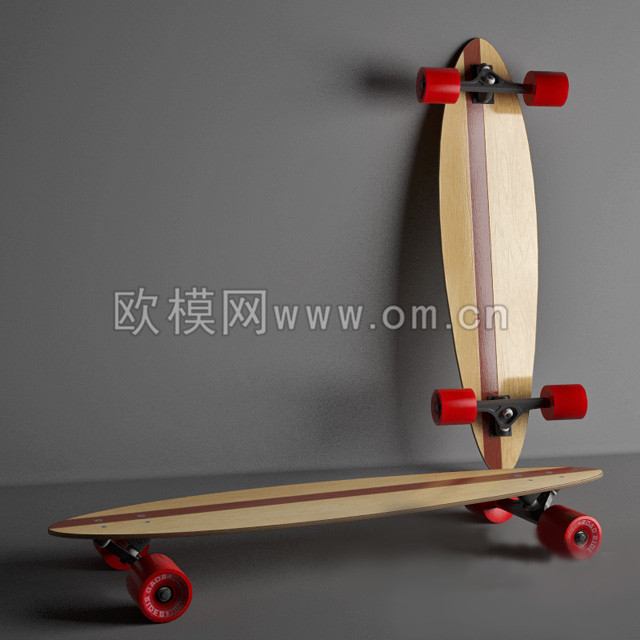 现代滑板3D模型
