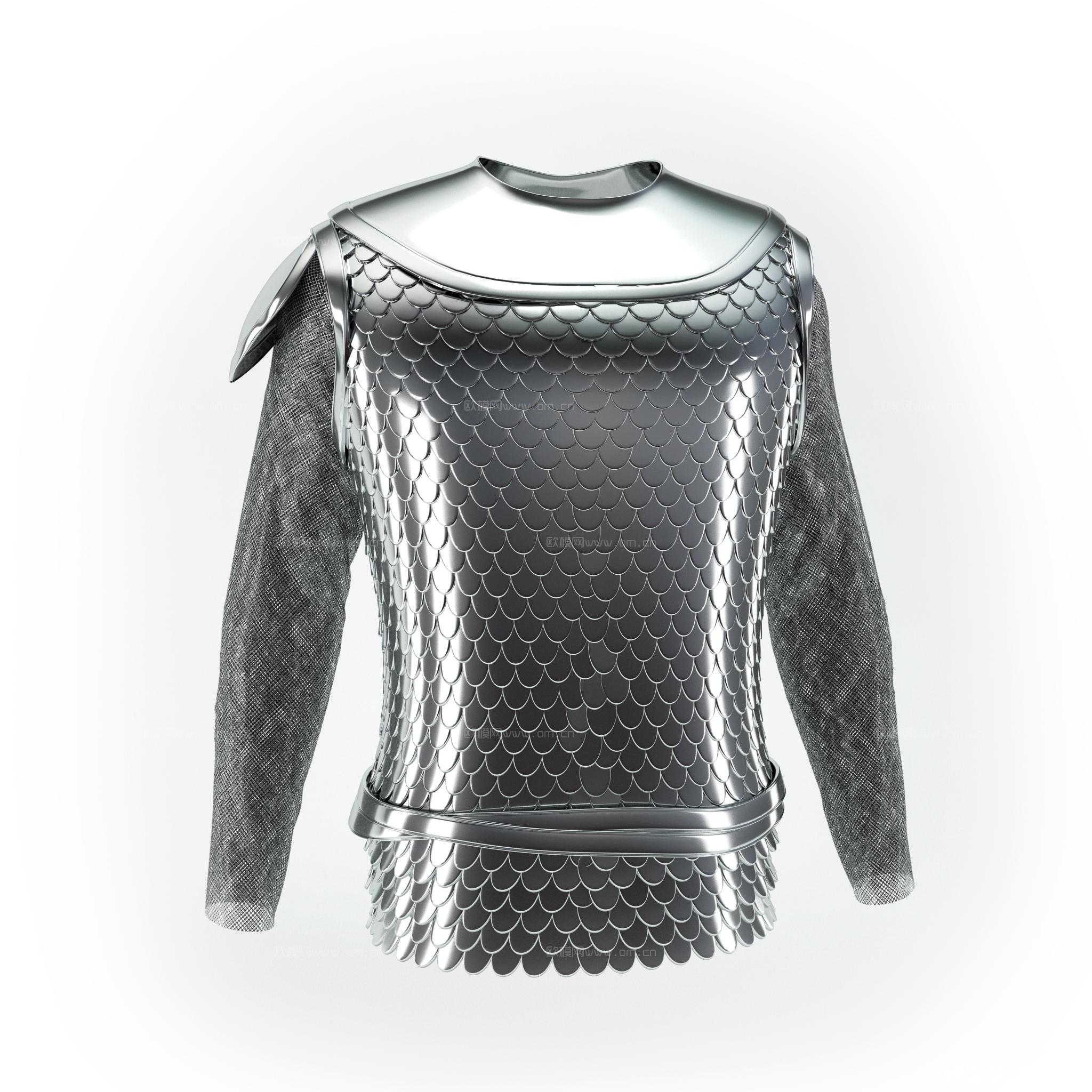 现代鳞片造型上衣3d模型