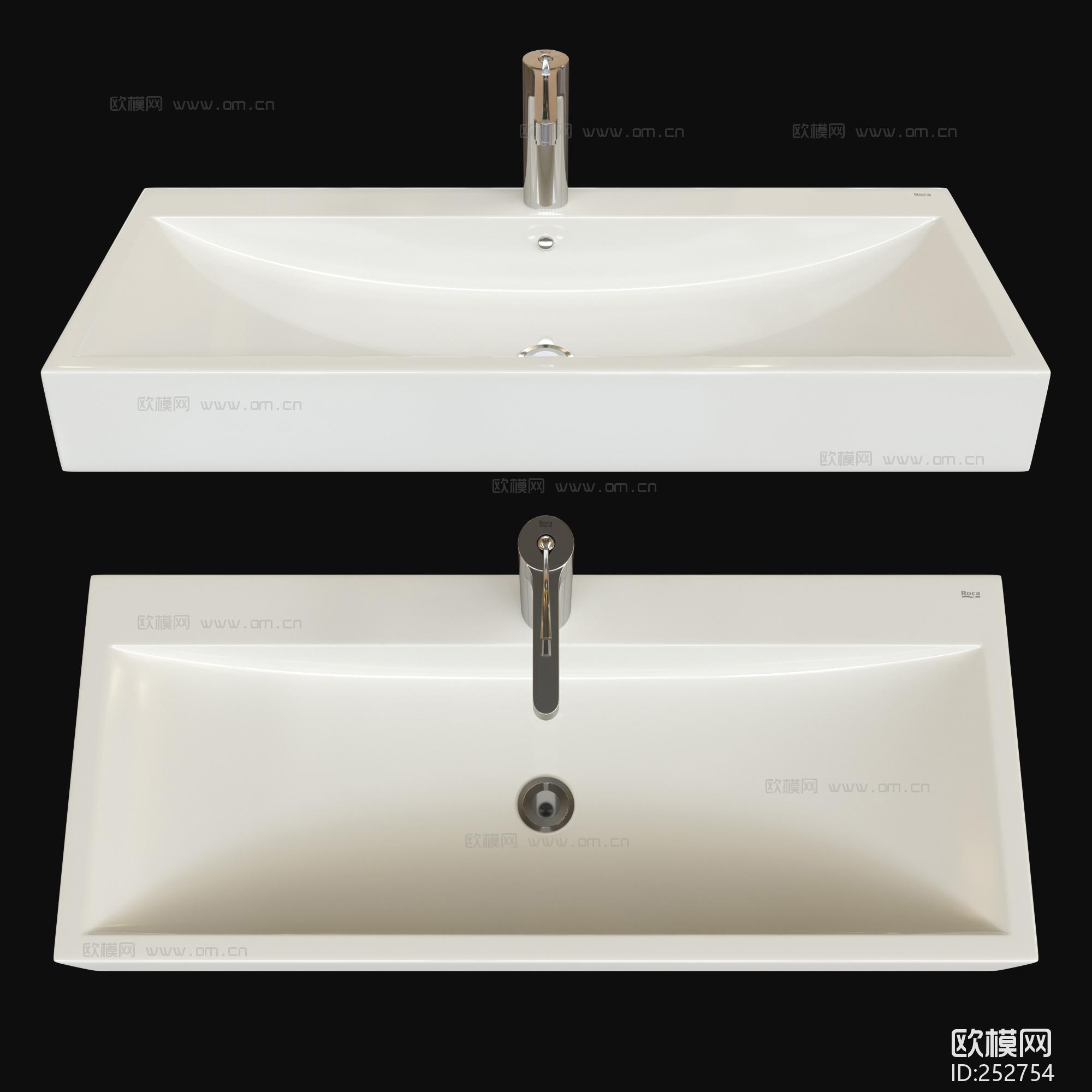 现代陶瓷台盆3D模型