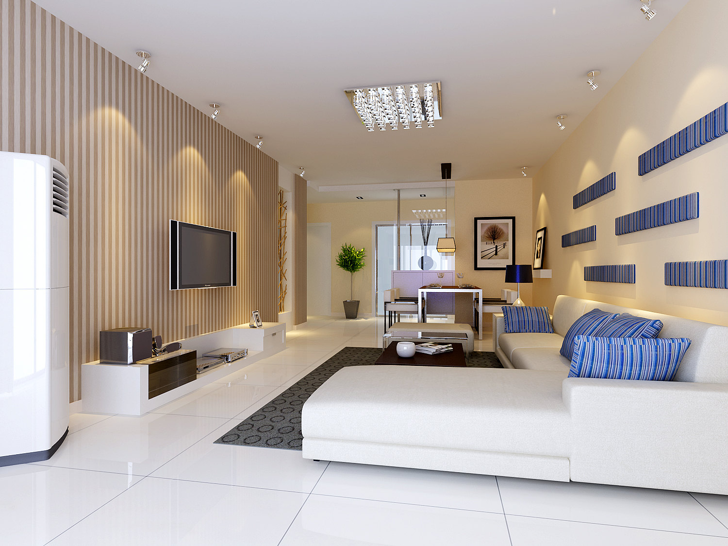 现代客厅3d模型下载 (135)-免费3dmax模型库-欧模网