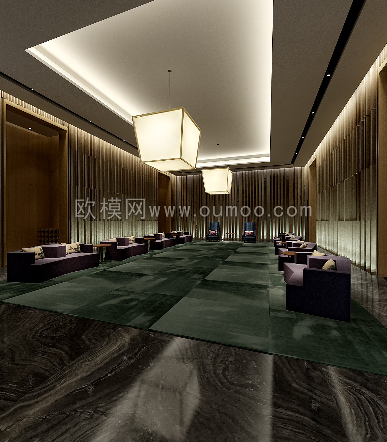 现代酒店会客室3D模型免费下载-免费3dmax模型库-欧模网