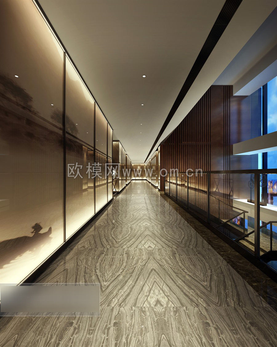 走道通道3d模型下载 (4)-免费3dmax模型库-欧模网