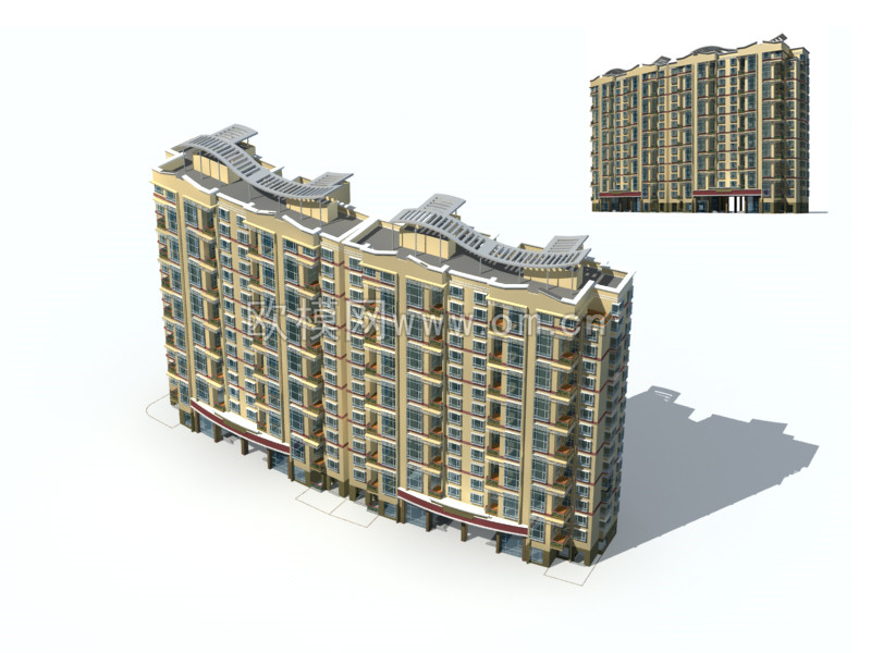 建筑外观 (80)-免费3dmax模型库-欧模网