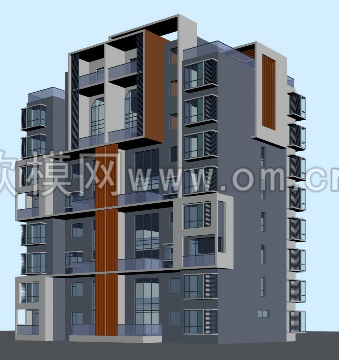 建筑外观 (124)-免费3dmax模型库-欧模网