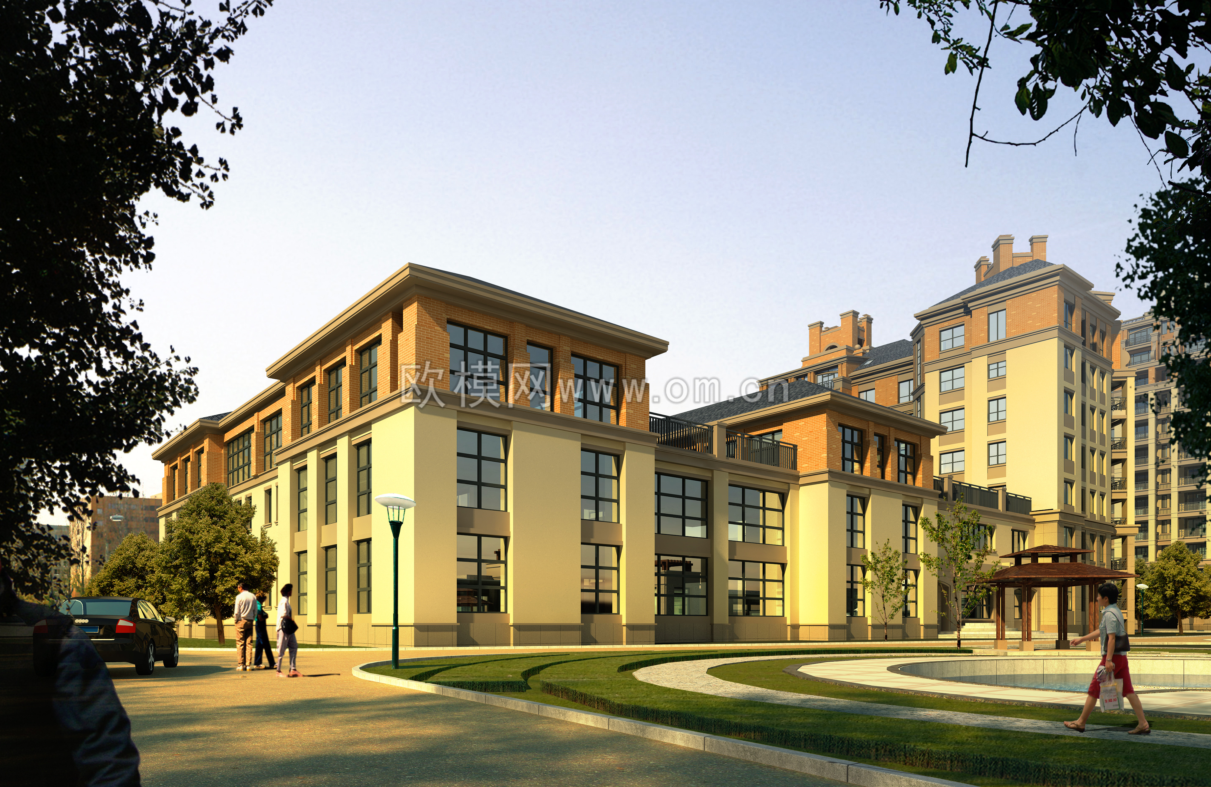 建筑外观3d模型下载 (26)_精品3d模型_3d模型免费下载_欧模网