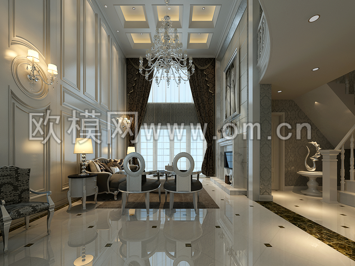 别墅 3D 模型下载 (11)-免费3dmax模型库-欧模网